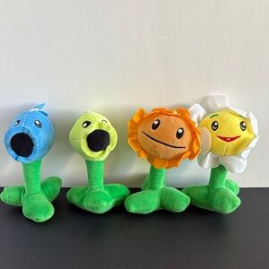 Plants Vs Zombies 4 Plush Toys Sunflower Marigold Snow Blue Green Pea Shooter